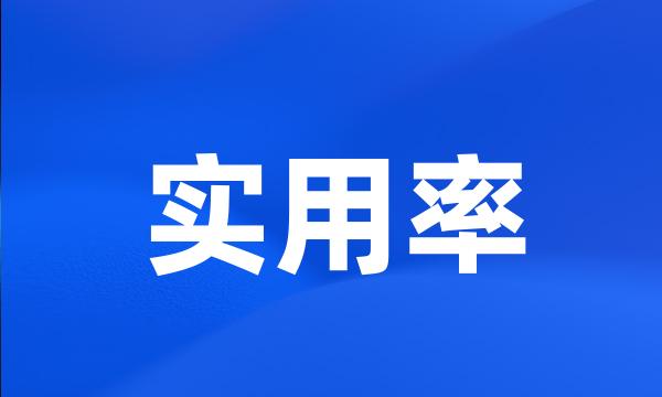 实用率