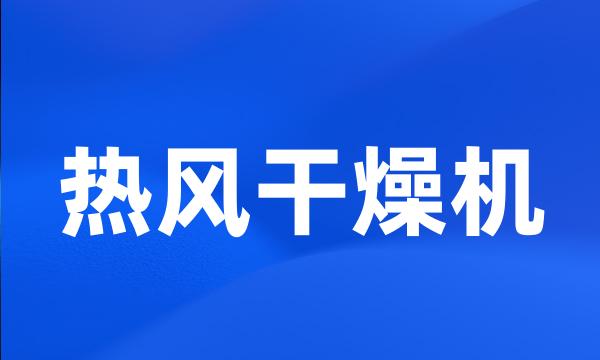 热风干燥机