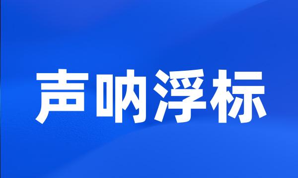 声呐浮标