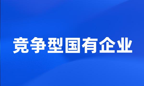 竞争型国有企业