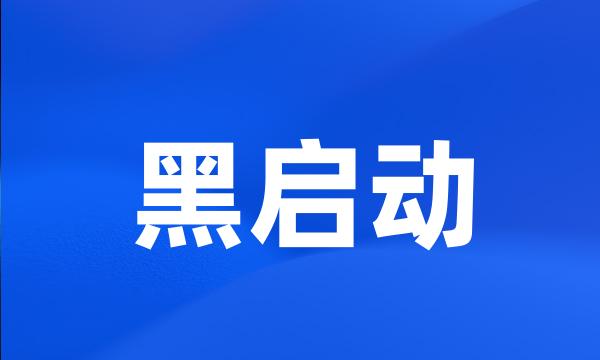 黑启动