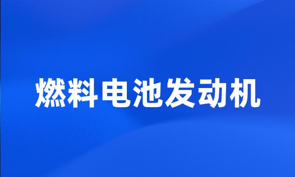 燃料电池发动机