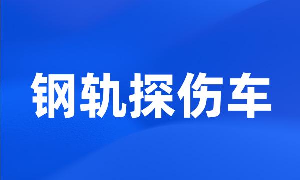 钢轨探伤车