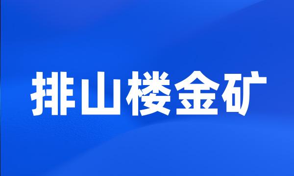 排山楼金矿