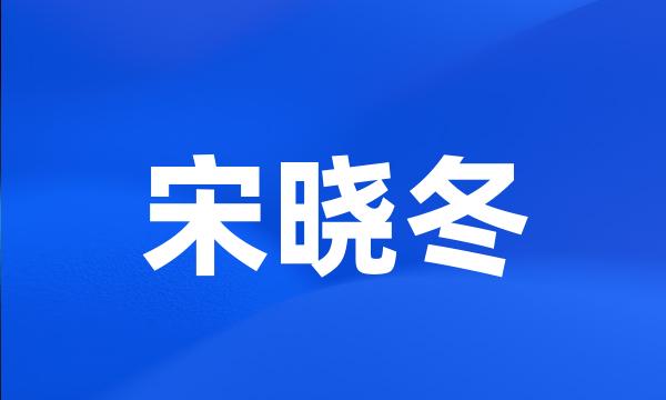 宋晓冬