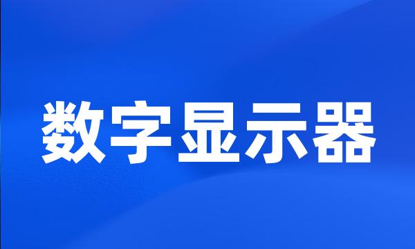 数字显示器