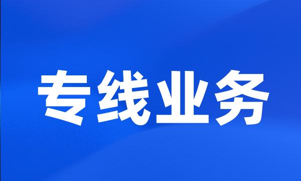 专线业务