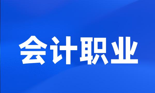 会计职业