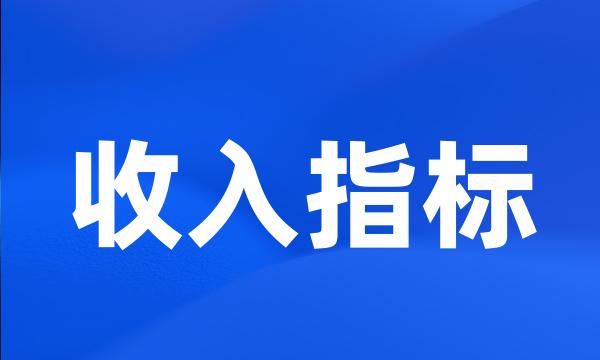 收入指标