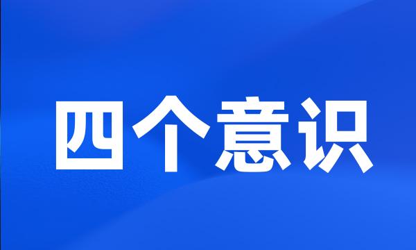 四个意识