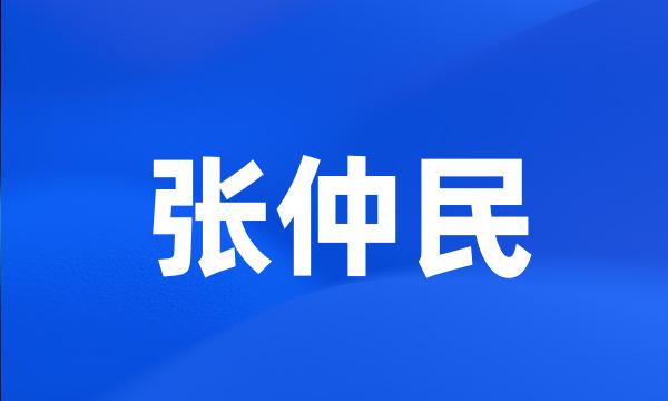 张仲民