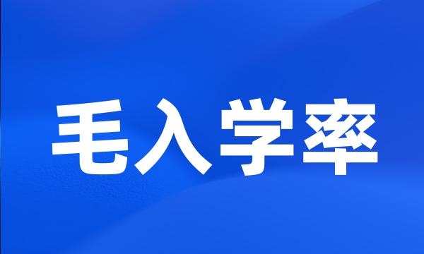 毛入学率