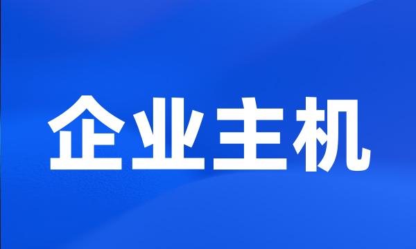 企业主机