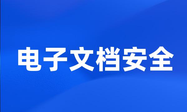 电子文档安全