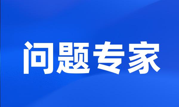 问题专家