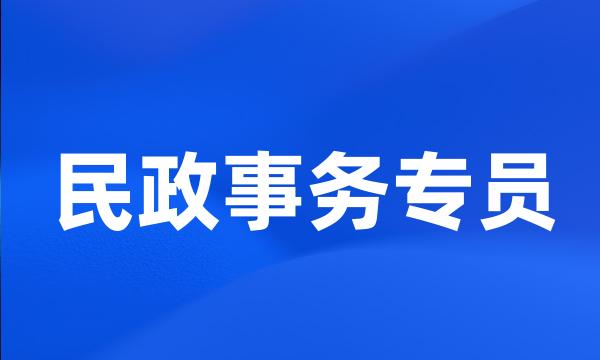 民政事务专员