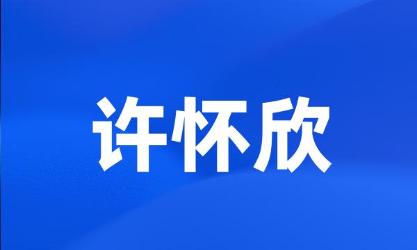 许怀欣