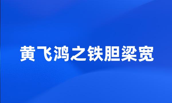 黄飞鸿之铁胆梁宽