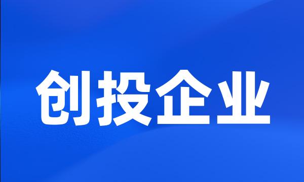 创投企业