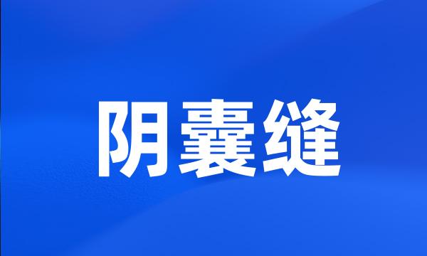 阴囊缝