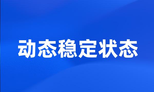 动态稳定状态