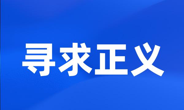 寻求正义