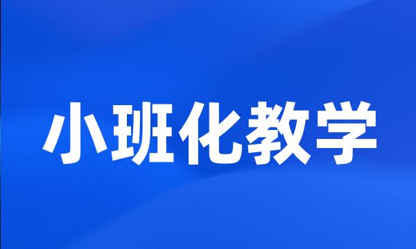 小班化教学