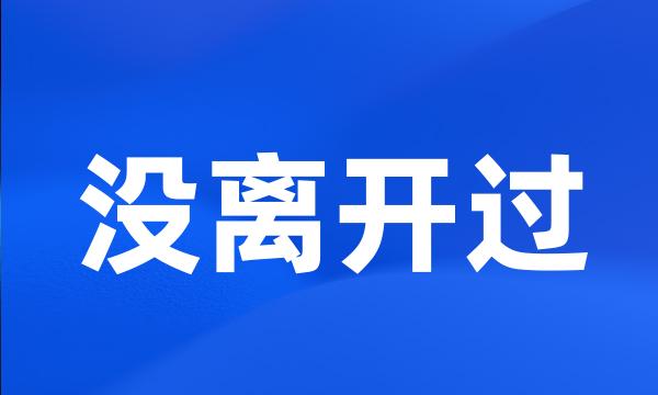 没离开过