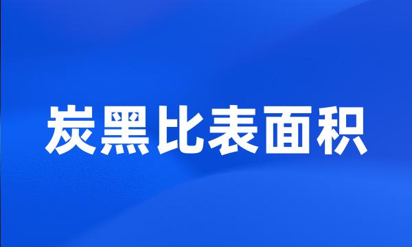 炭黑比表面积