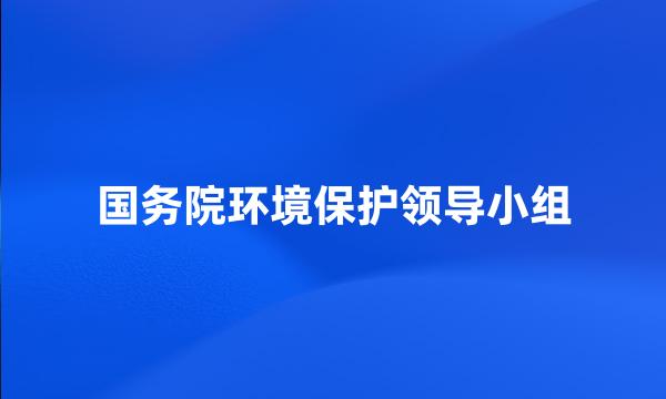 国务院环境保护领导小组