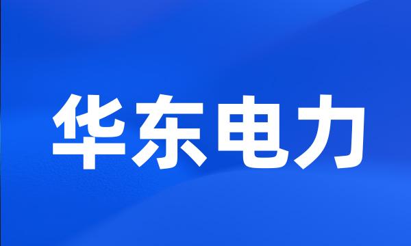 华东电力