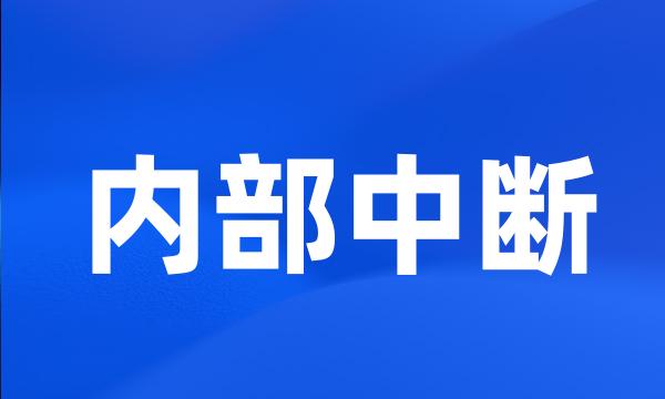 内部中断