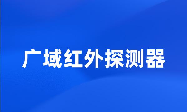 广域红外探测器