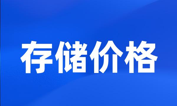 存储价格