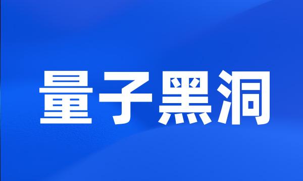 量子黑洞