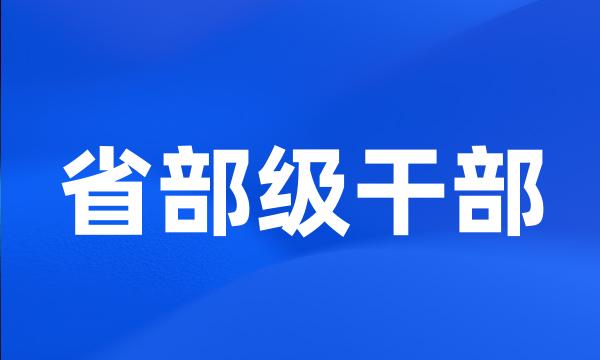 省部级干部