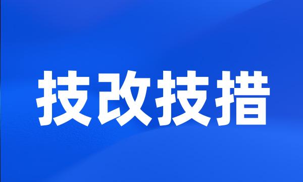 技改技措