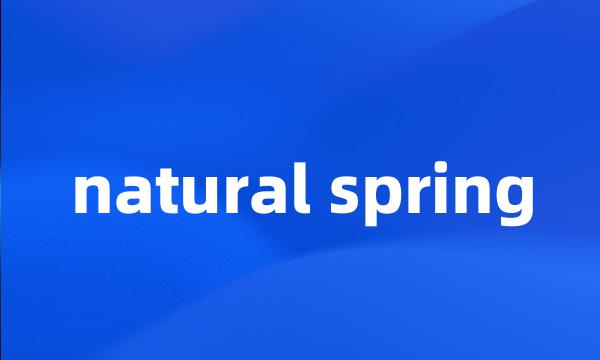 natural spring