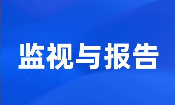 监视与报告