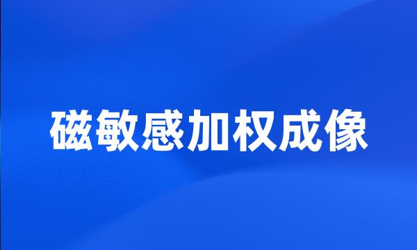 磁敏感加权成像