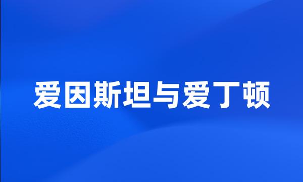 爱因斯坦与爱丁顿