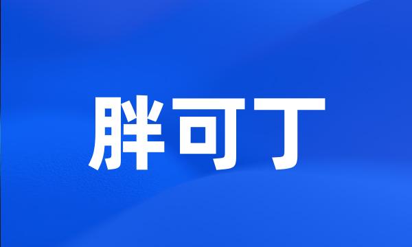 胖可丁