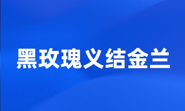 黑玫瑰义结金兰