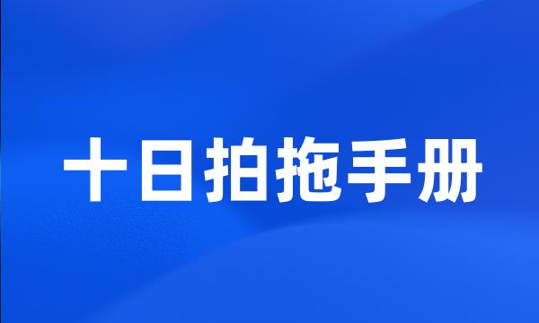 十日拍拖手册