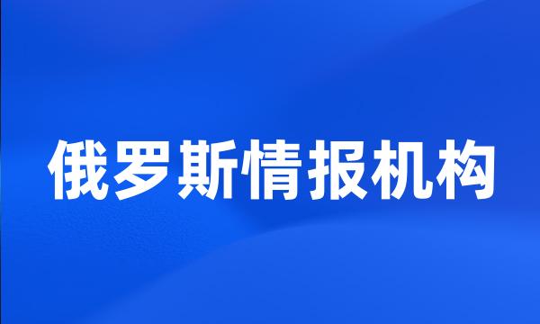 俄罗斯情报机构