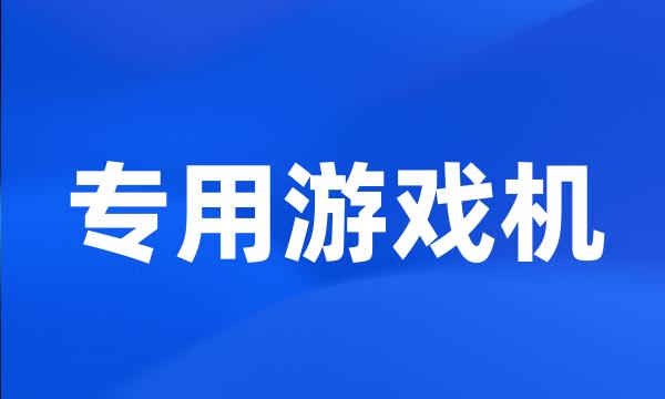 专用游戏机