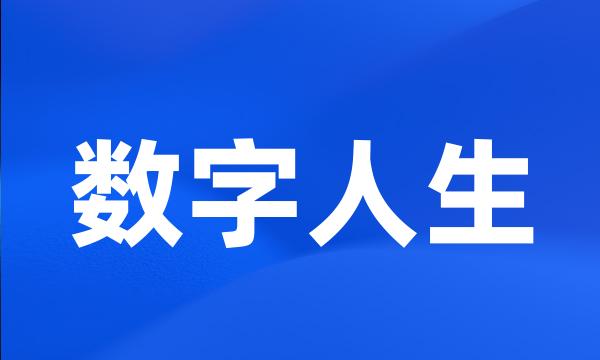 数字人生