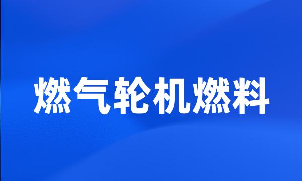 燃气轮机燃料