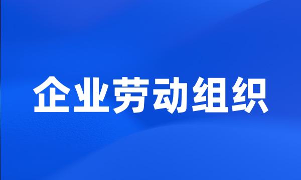 企业劳动组织