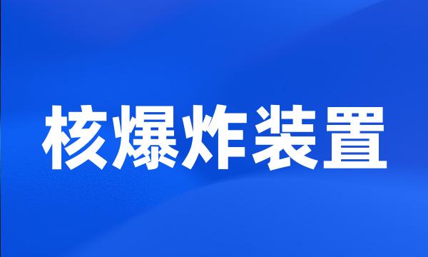 核爆炸装置